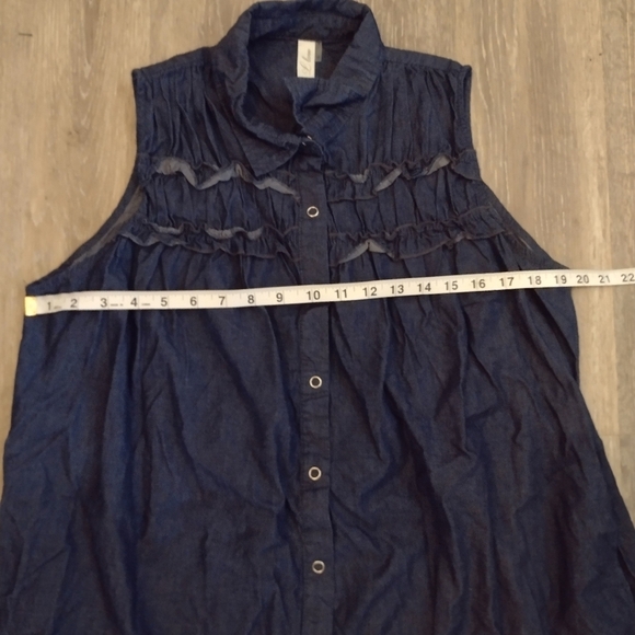 I Love Jean-Like Sleeveless Midi Dress - Picture 3 of 4